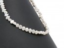 Pierced, baroque biwa pearls in white