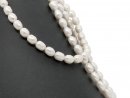 Baroque, white, loose cultured pearls with drill hole