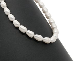 Perles de culture baroques, blanches, en vrac, percées