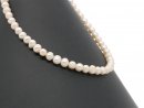 Baroque, white and pink cultured pearls