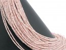Durchbohrte, rosa Pinkopal-Perlen in Würfelform
