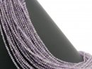 Faceted, pierced amethyst beads