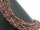 Faceted, pierced, dark tourmaline beads