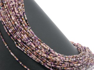 Rondelles de pierres précieuses facettées et percées en multicolore