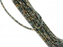 Faceted, coloured turquoise rondels