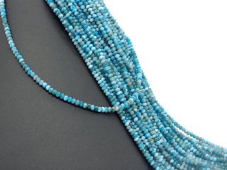 Rondelles dapatite scintillantes en bleu