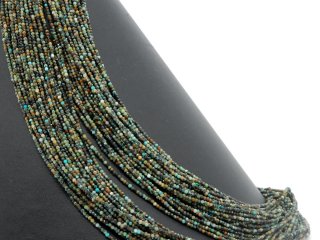 Boules de turquoise facettées, percées et multicolores