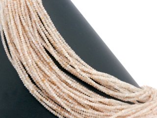 Rondelle de quartz rutile clair percée