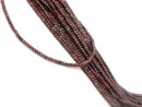 Faceted, red, pierced garnet rondelle