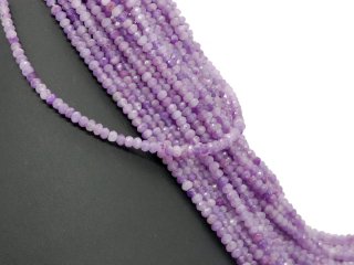 violet, pierced, faceted agate rondelle