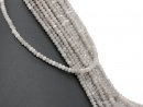 Gray, pierced, faceted agate rondelle