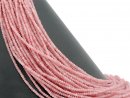 pink-coloured, pierced, faceted agate rondelle
