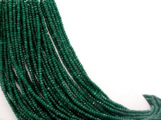 green-coloured, pierced, faceted agate rondelle