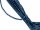 Blaue, durchbohrte, facettierte Achatrondelle