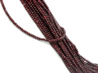 Red, pierced, faceted agate rondelle