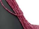 Pink, pierced, faceted agate rondelle