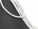 White, pierced agate beads