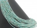 Light blue, pierced, faceted amazonite beads
