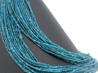 Billes dapatite bleues percées scintillantes