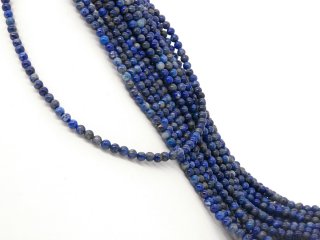 Brin de pierres précieuses de lapis-lazuli bleu-gris