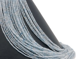 Sparkling little aquamarine beads