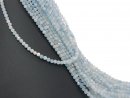 Petites perles daigue-marine facettées et...