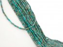 Blue-green, pierced turquoise beads