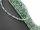 Pierced, faceted green quartz beads