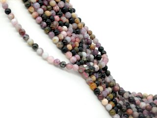 Boules de tourmaline percée en Multicolore