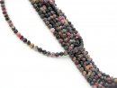 Faceted, coloured, pierced tourmaline beads