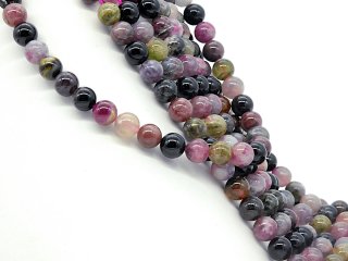 Pierced tourmaline beads in Multicolor