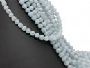 Light blue, pierced, large aquamarine beads