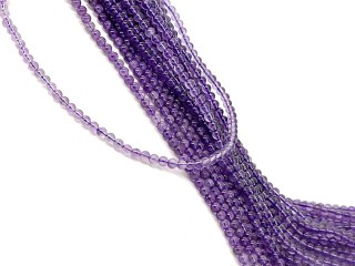 Kleine, durchbohrte Amethystkugeln