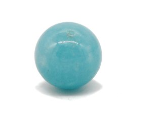 Große, blaue, durchbohrte Quarzitkugel