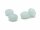 Four pierced, light blue amazonite beads
