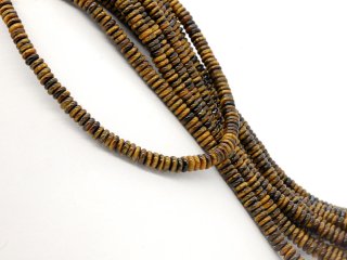 Shimmering pierced tiger eye gemstones