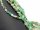 Pierced, green-brown chrysoprase pebbles