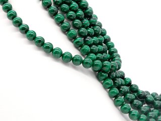 Boules de malachite verte percées