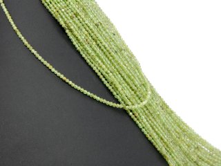Grüne, facettierte Peridotperlen