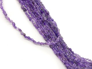 Durchbohrte, kieselförmige Amethyste