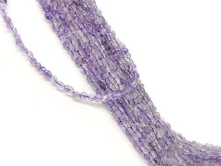 Durchbohrte, kieselförmige Amethyste