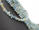 Pierced aquamarine pebbles in blue and green