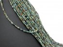 Small, faceted, pierced turquoise discs
