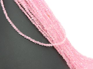 Durchbohrte, lose Rosenquarzscheiben in Pastellrosa