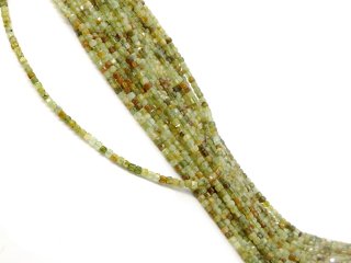 Green sparkling garnet cubes