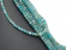 Billes dapatite bleues percées scintillantes