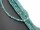 Sparkling, pierced, green-blue apatite beads