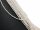 Pierced, round cultured pearls in white