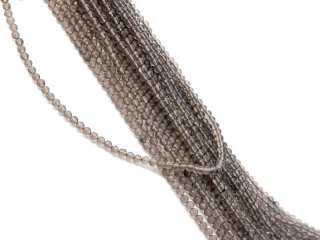 Small faceted smoky quartz beads