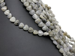 Pierced, light grey Labrador hearts